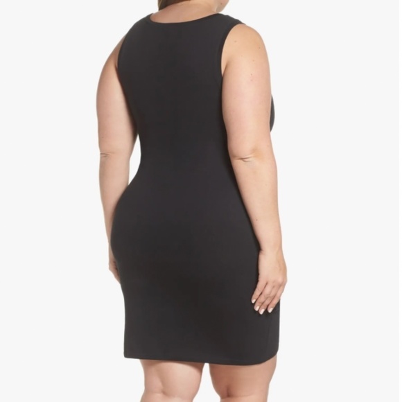 EUC Leith Ruched Sheath Sleeveless Black Dress Size 4X - Picture 2 of 6